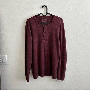 Kohl’s burgundy thermal button up long sleeve